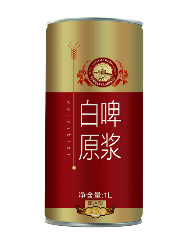 德国西蒙原浆白啤酒1L