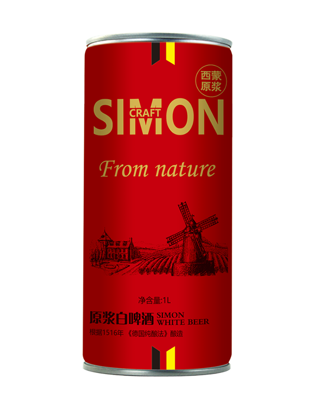 德国西蒙原浆白啤酒1L