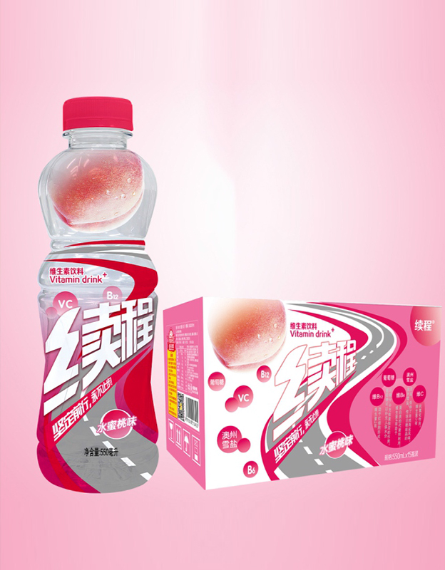 续程维生素饮料-水蜜桃味550ml.