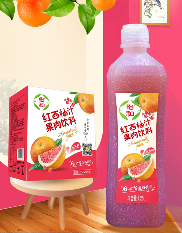 怡和红西柚汁果肉饮料1.25L
