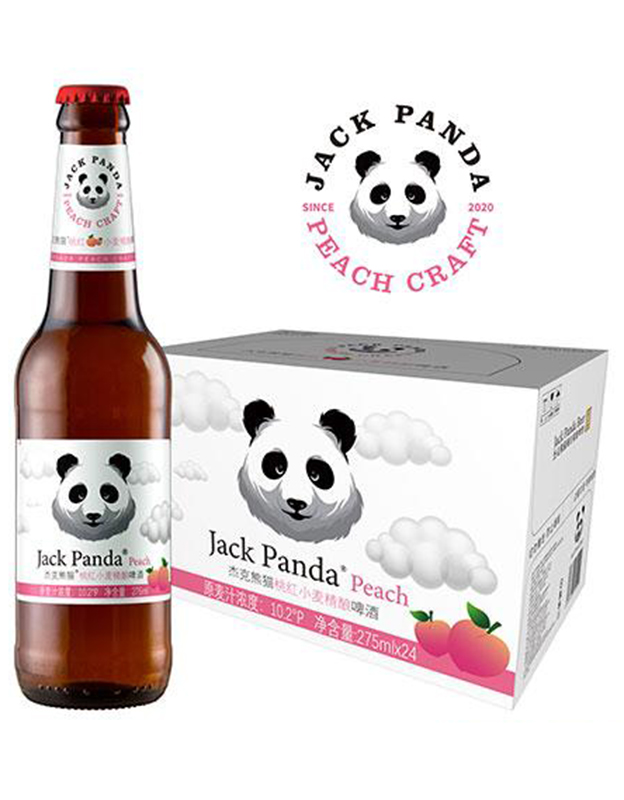 杰克熊猫桃红小麦精酿啤酒