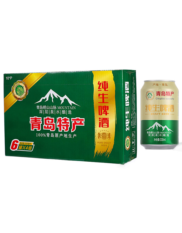 崂城纯生啤酒（崂山水黄）