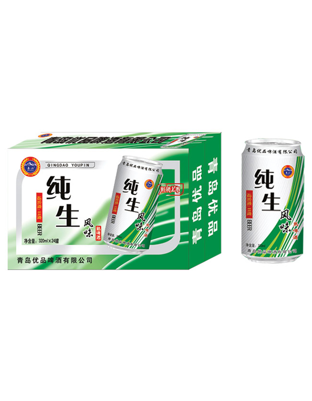 青岛优品纯生啤酒【11度 320ml×24】