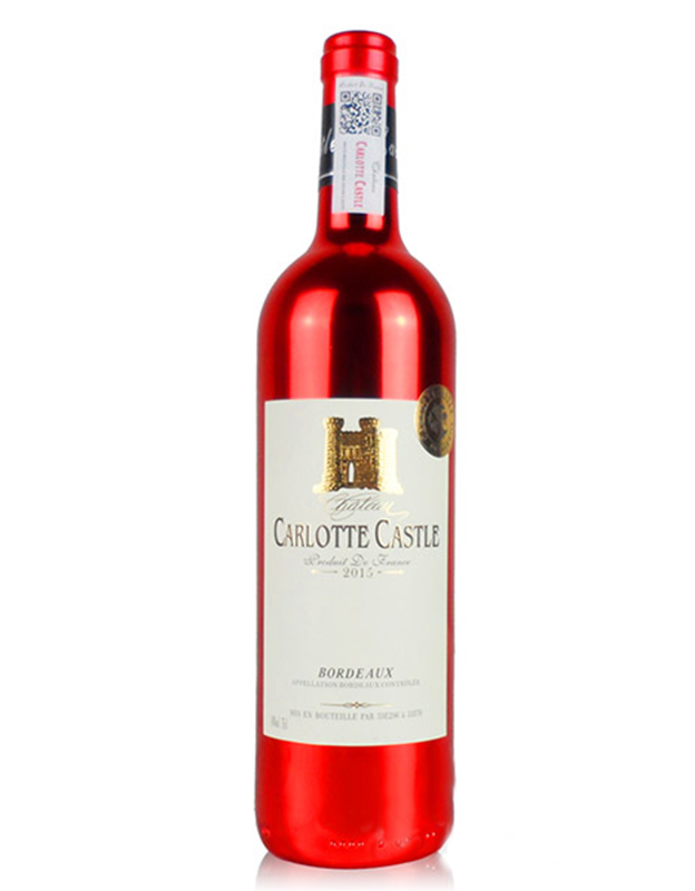 卡洛特城堡镀红波尔多瓶干红葡萄酒