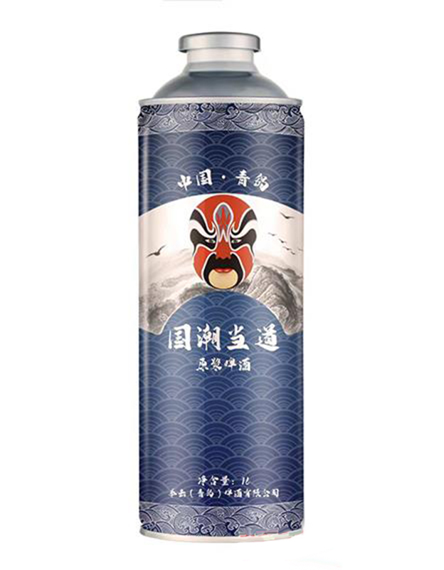 国潮当道原浆啤酒1L（蓝）