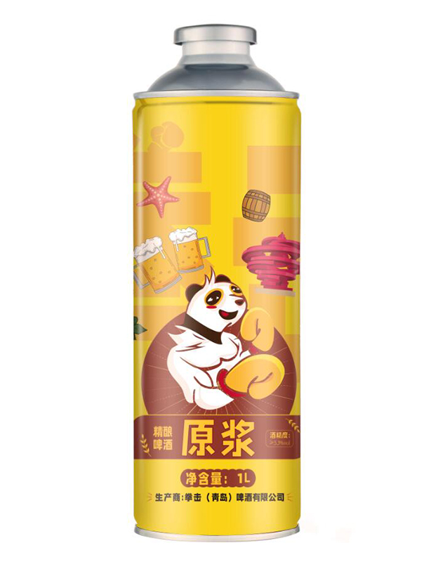 拳击熊猫原浆精酿啤酒1L