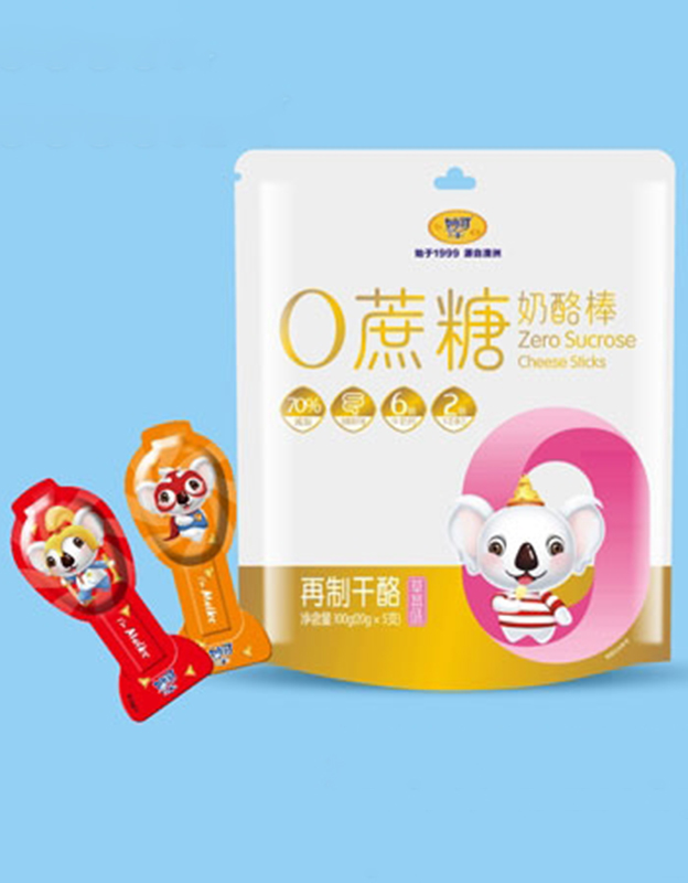 妙可0蔗糖奶酪棒草莓味