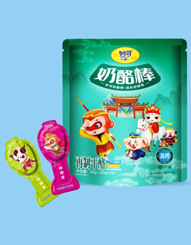 妙可西游卡通高钙奶酪棒椰子味