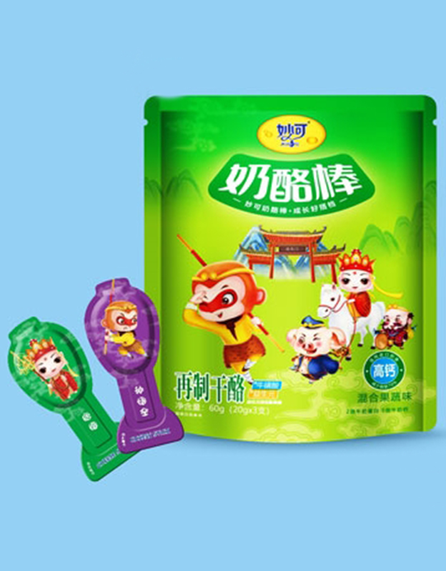 妙可西游卡通高钙奶酪棒混合果蔬味